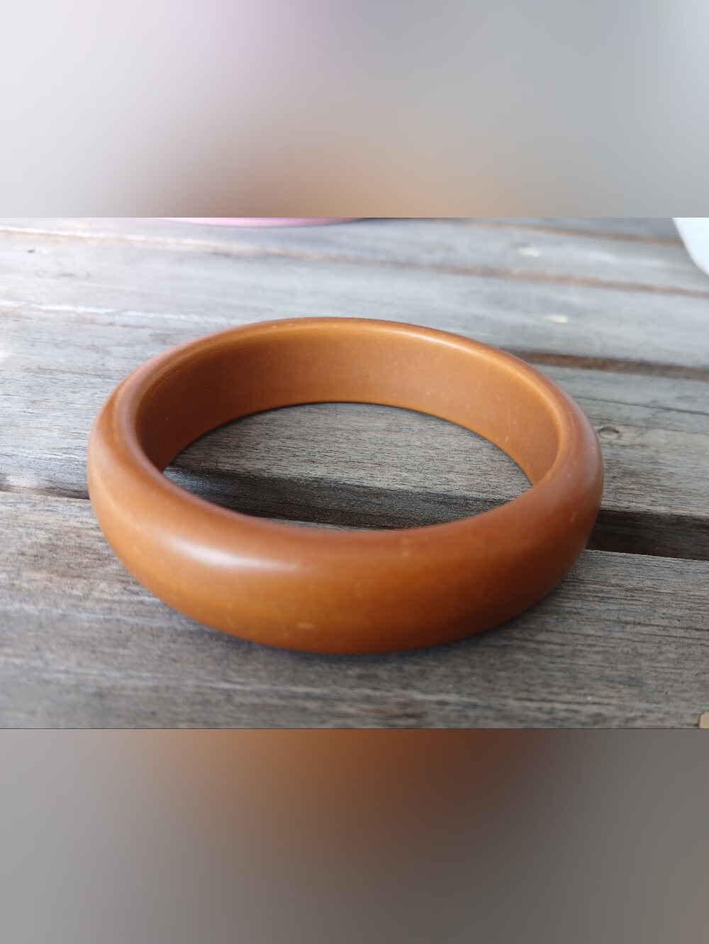 Viintage Classic Brown Bangle Bracelet - Minimalist Accessory
